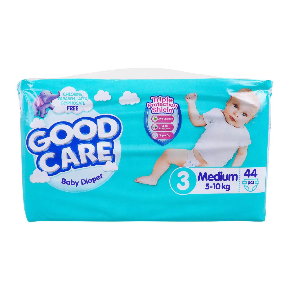 Good Care Baby Diaper, 3, Medium, 5-10kg, 44-Pack