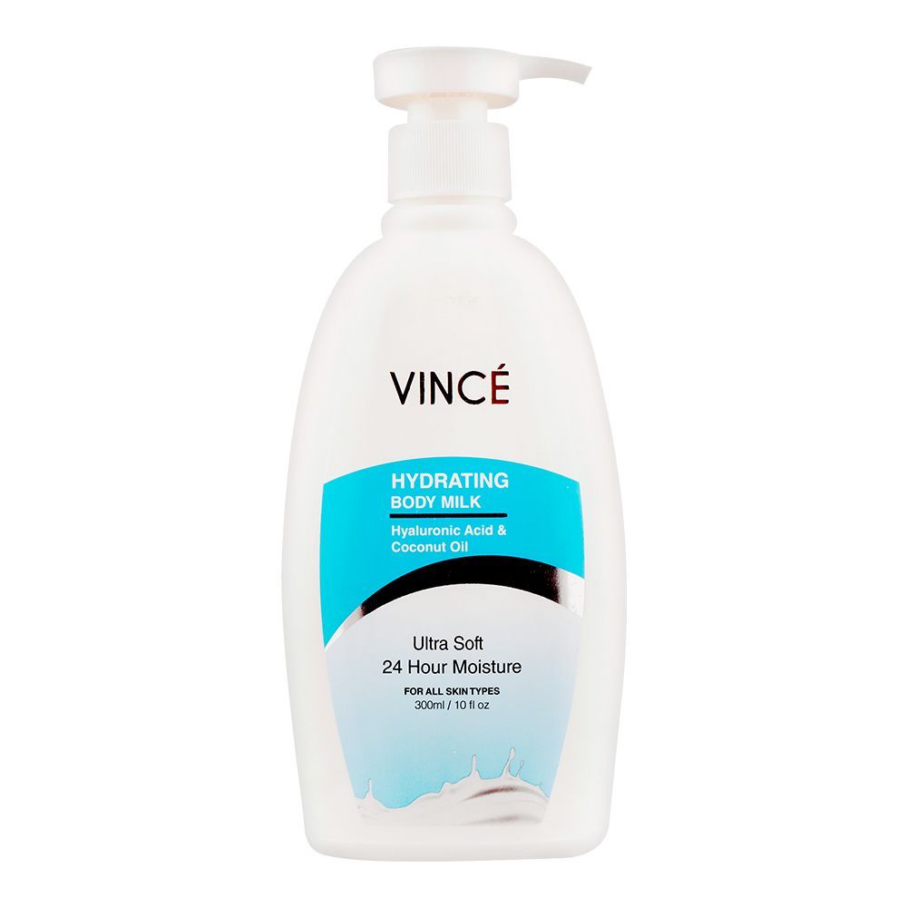 Vince Hyaluronic Acid & Coconut Oil Hydrating Body Milk, For All Skin Types, 300ml