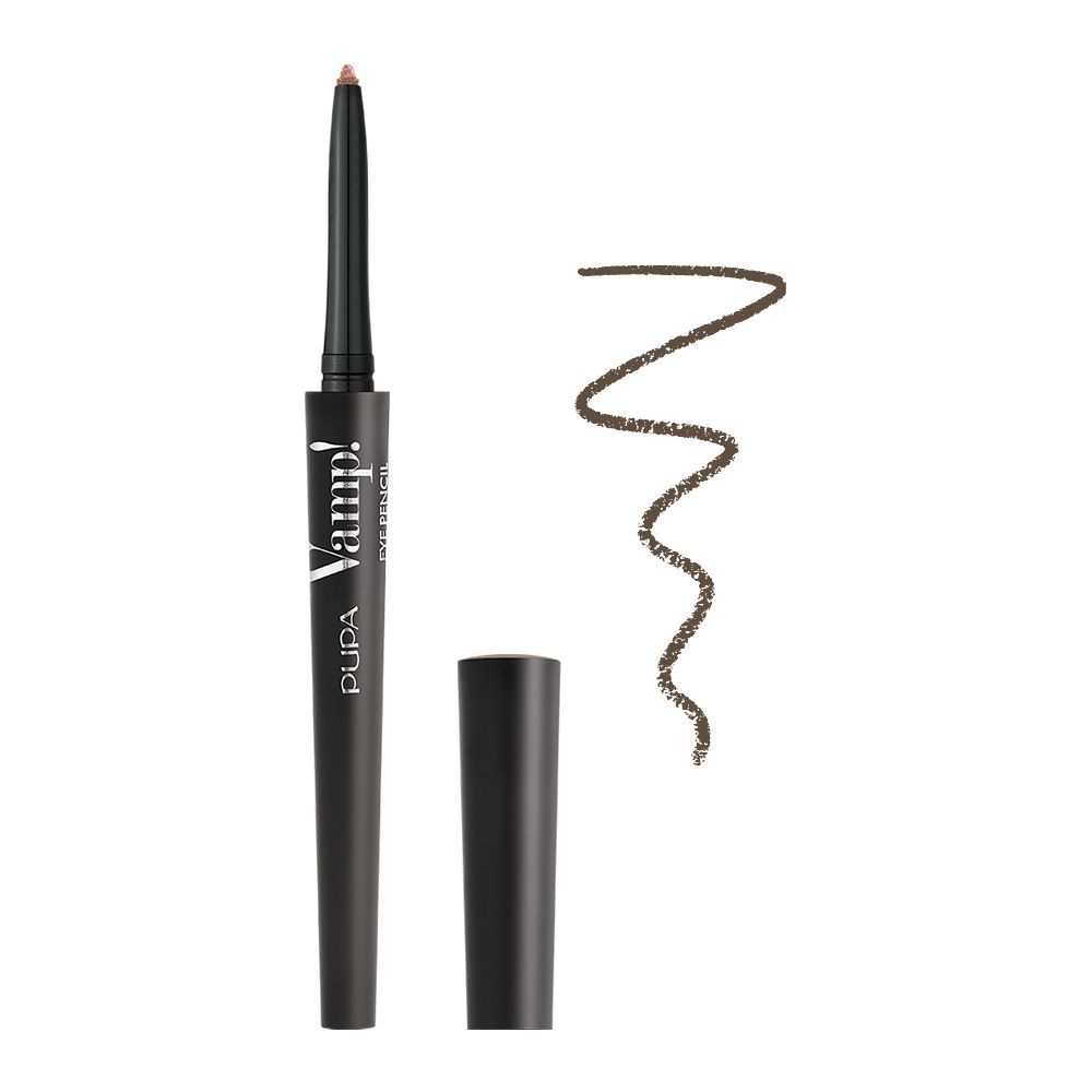 Pupa Milano Vamp! Eye Pencil 2-In-1 Eyeliner And Kajal Waterproof, 204, Sunny Taupe