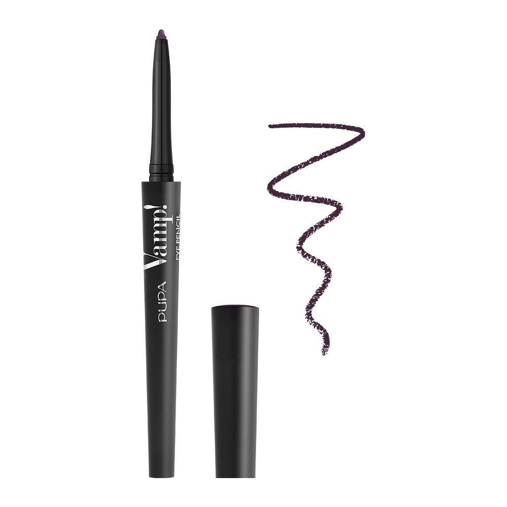 Pupa Milano Vamp! Eye Pencil 2-In-1 Eyeliner And Kajal Waterproof, 105, Fatale Burgundy