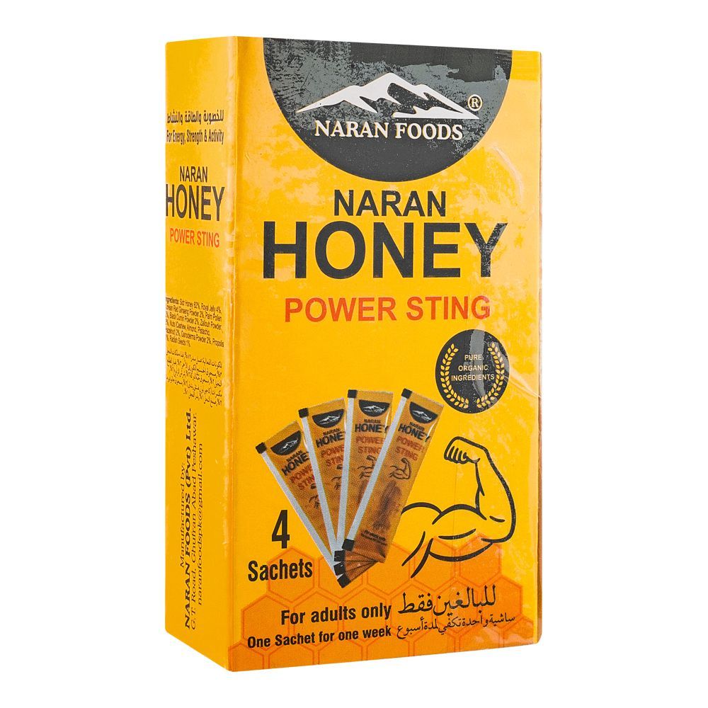 Naran Foods Honey Power Sting, 4-Pack