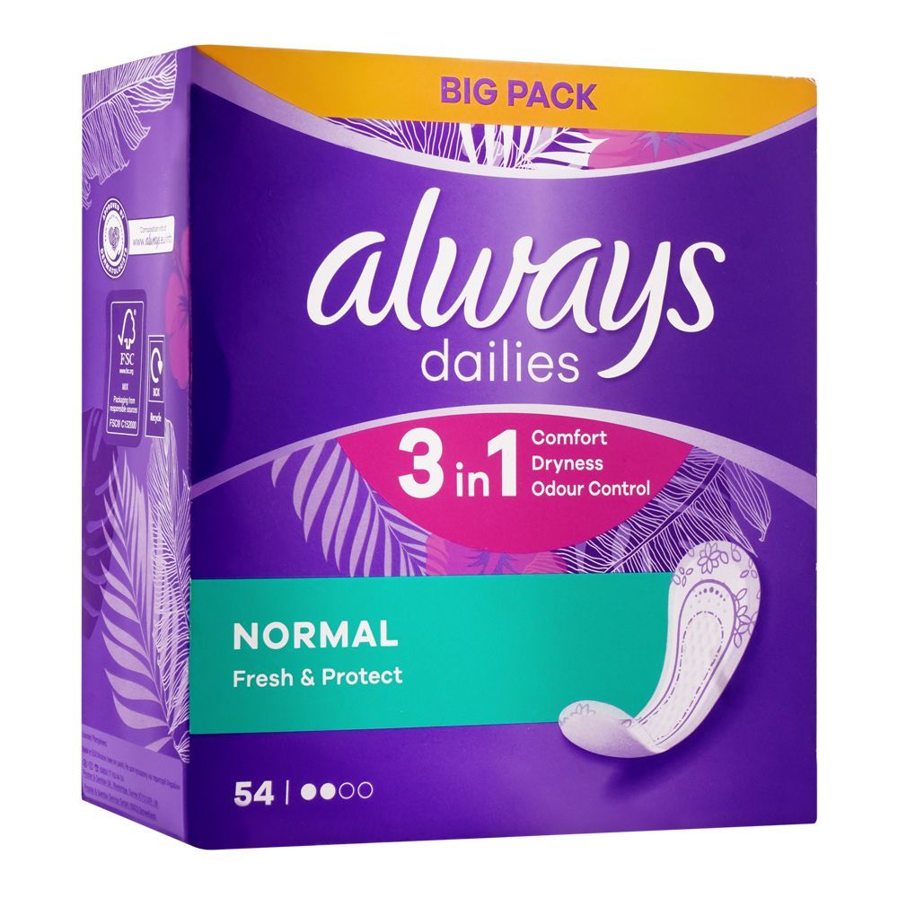 Purchase Always Dailies 3-In-1 Comfort Dryness Odour Control Panty ...