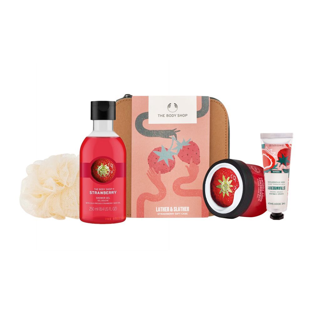 Body Shop Lather & Slather Strawberry Gift Set, 17168