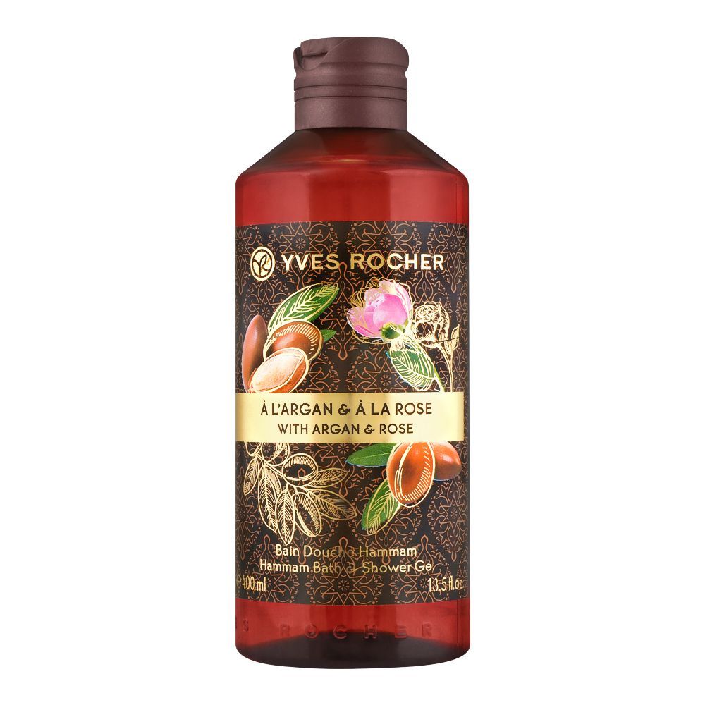 Yves Rocher Argan & Rose Hammam Bath & Shower Gel, 400ml