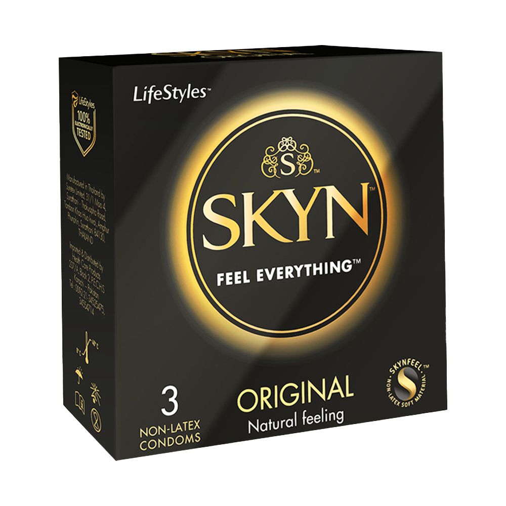 Skyn Original Natural Feeling Non-Latex Condom, 3-Pack