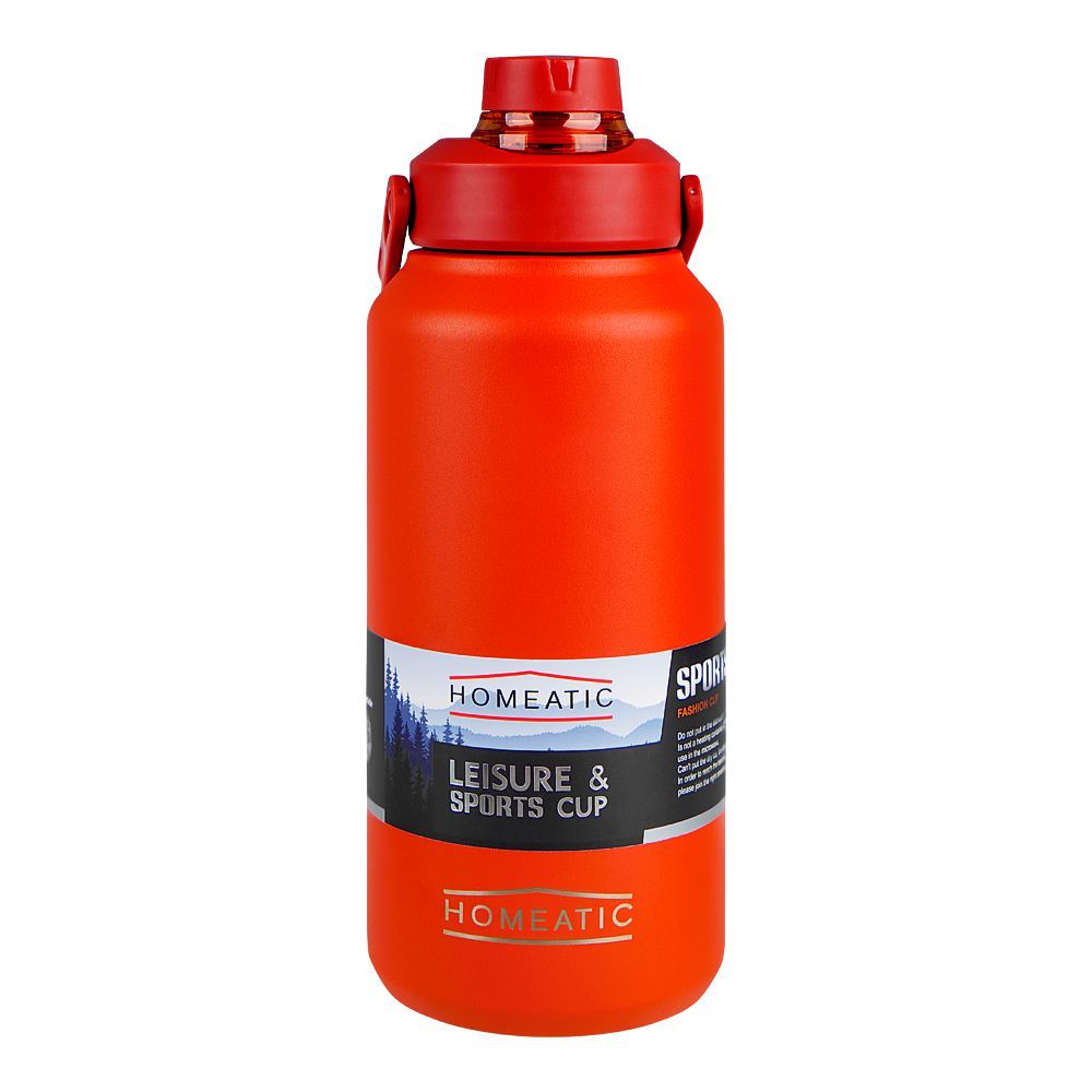 Homeatic Stainless Steel Water Bottle, Rust Proof, 1300ml, Red, HKD-7011