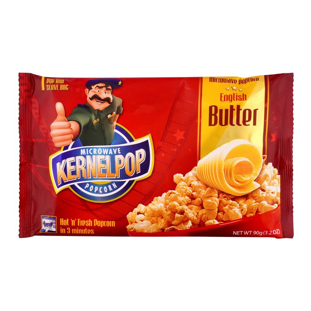 KernelPop English Butter Pop Corn, 90g