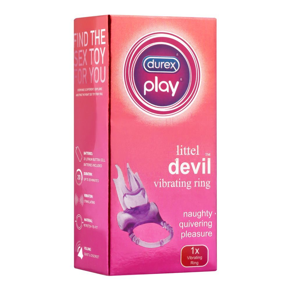 Durex Littel Devil Rechargeable Vibrating Ring, 1-Pack