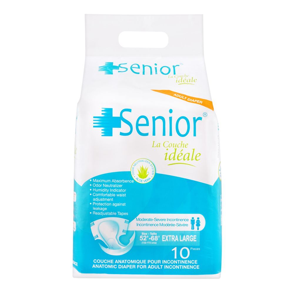 Senior Adult Diaper 132cm-172cm, Extra Large, 10-Pack