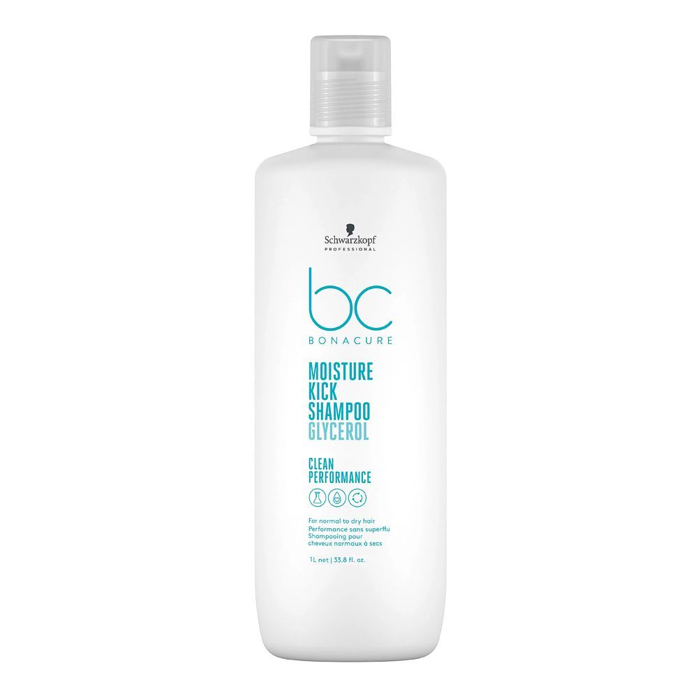 Schwarzkopf BC Bonacure Moisture Kick Glycerol Normal To Dry Hair Shampoo, For Normal To Dry Hair, 1 Liter