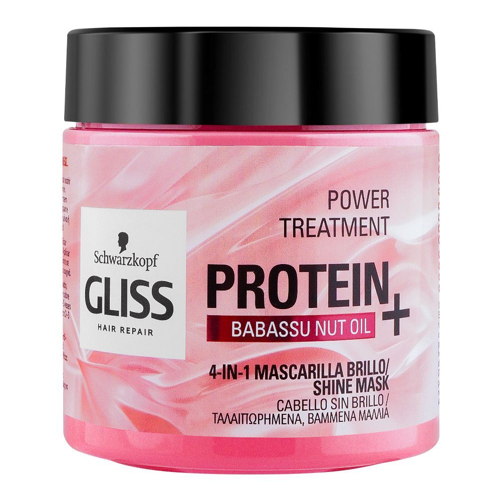 Schwarzkopf Gliss Protein + Power Treatment 4-In-1 Glitter Shine Hair Mask, 400ml