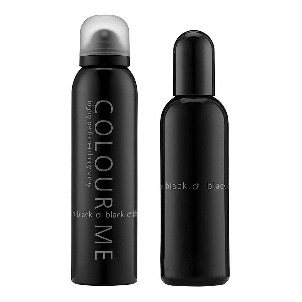 Milton Lloyd Color Me Black Homme Set For Men, Eau De Toilette, 90ml + Body Spray, 150ml