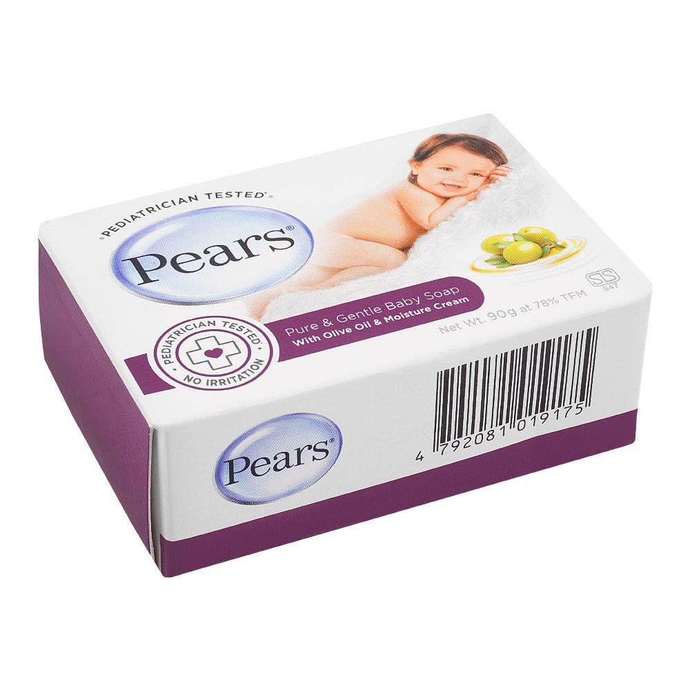 Pears Pure & Gentle Pure Olive Oil And Moisture Cream Baby Soap, 90g