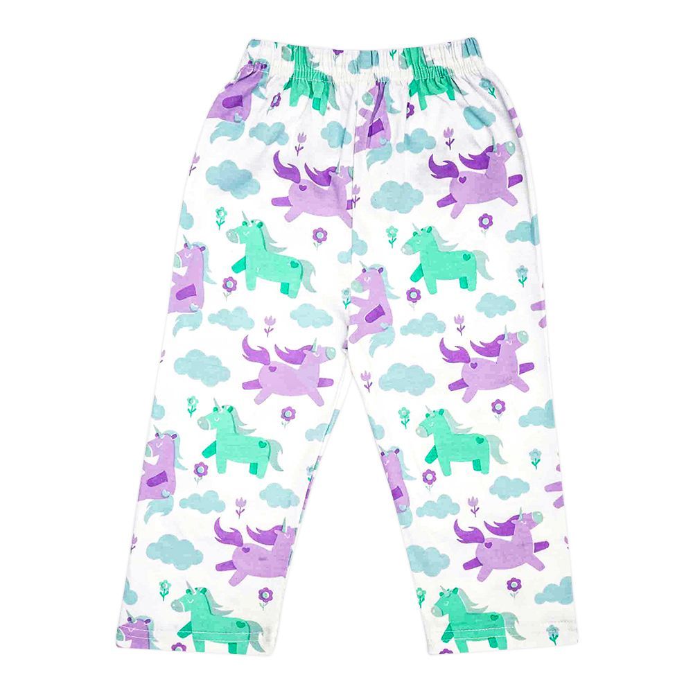 The Nest Single-Jersey Unicorn Magic Pajama, White, 5928