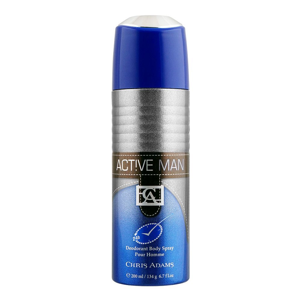 Chris Adams Active Man Pour Homme Deodorant Body Spray, For Men, 200ml