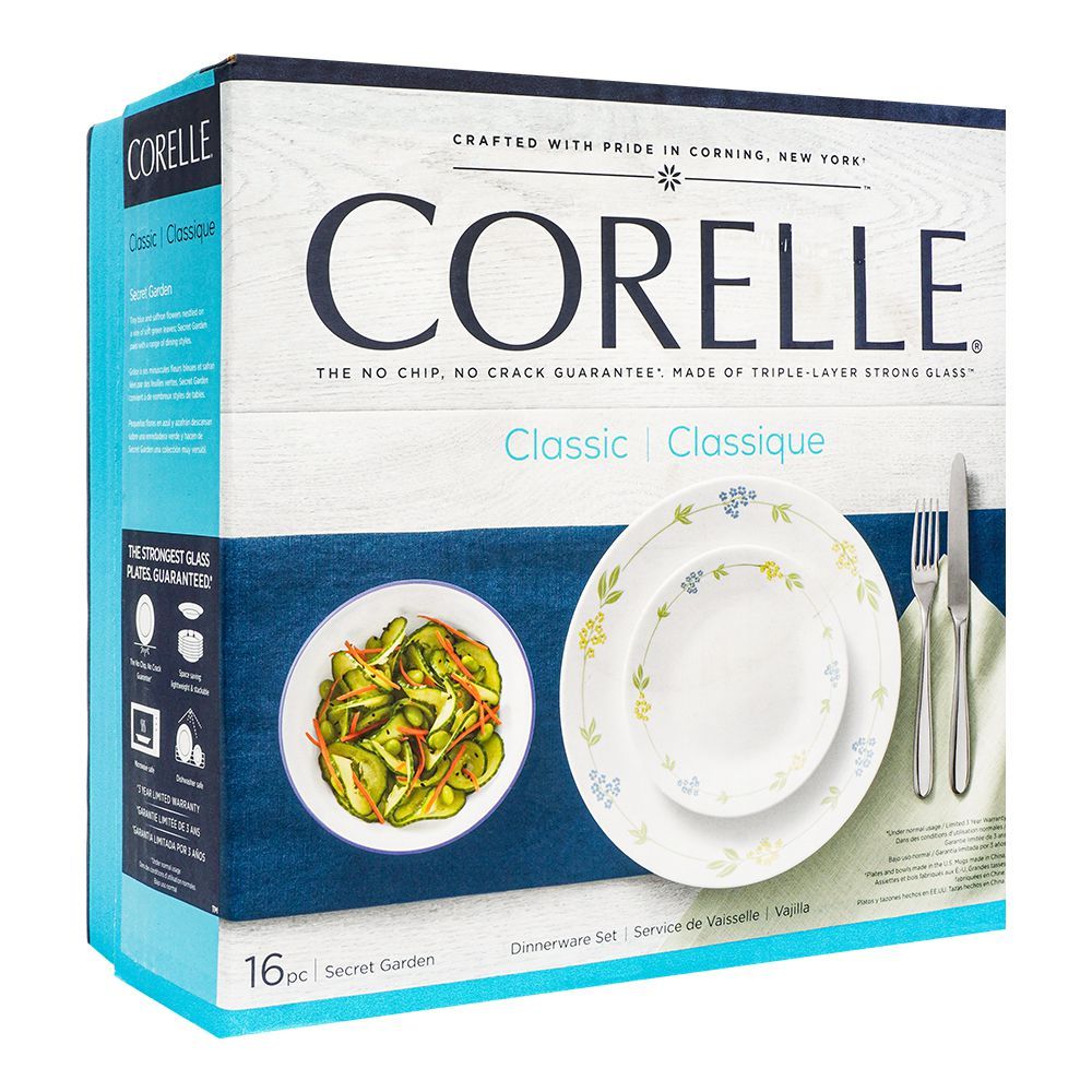 Buy Corelle Classic Dinnerware Set, Secret Garden 16-Pack, 1060011 - Main Image