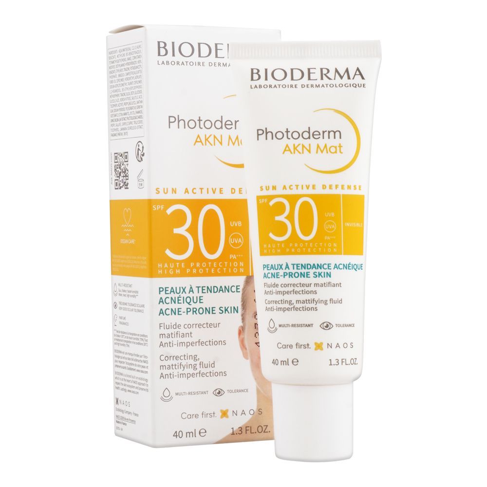 Bioderma Photoderm AKN Mat SPF30 Sun Active Defense Mattifying Fluid, 40ml