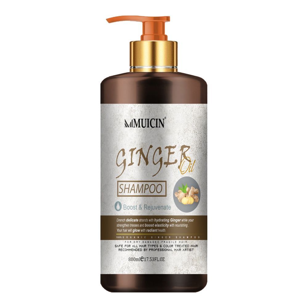 Muicin Ginger Oil Boost & Rejuvenate Shampoo, For All Hair Types, 800ml