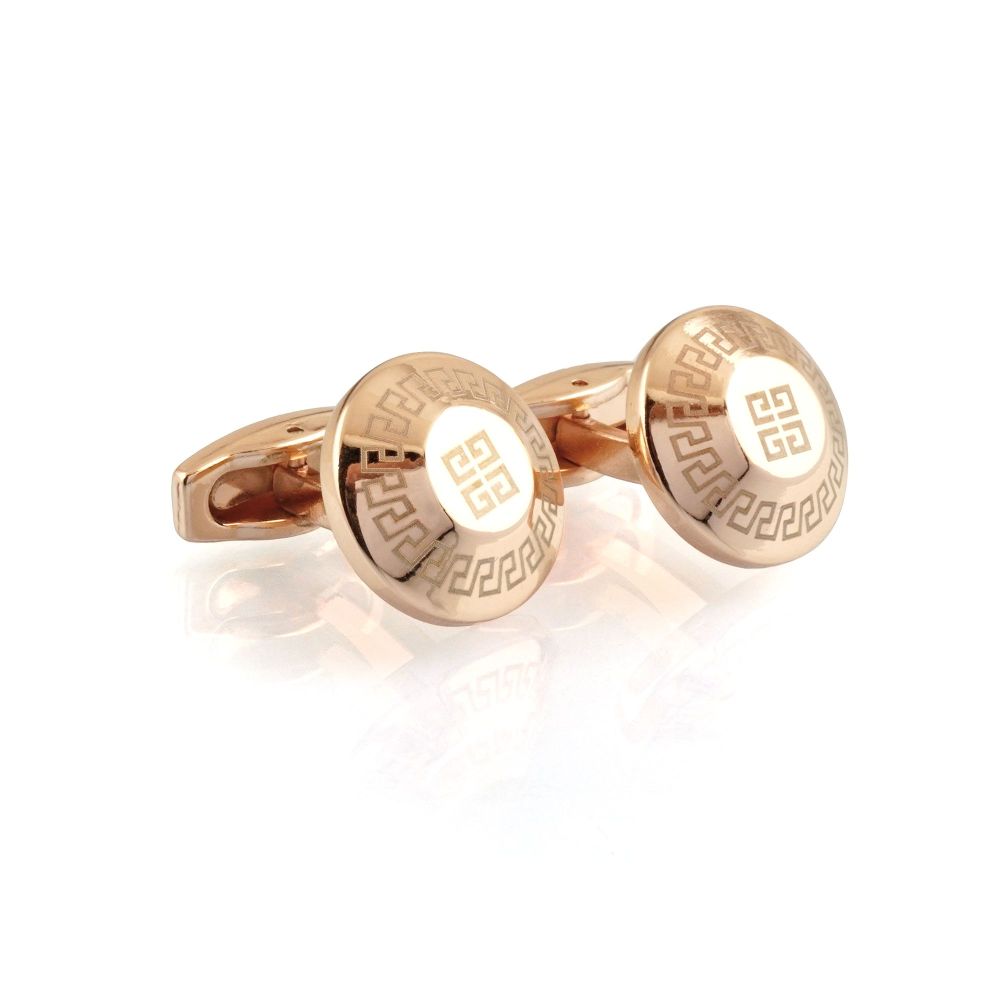 GVN Cufflinks For Men, Rose Gold, C-07