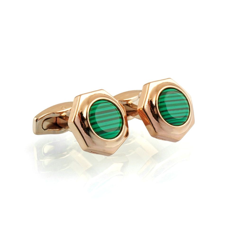 CRT Cufflinks For Men, Rose Gold, C-10