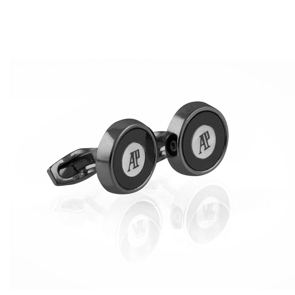 A-P Cufflinks For Men, Black, C-16