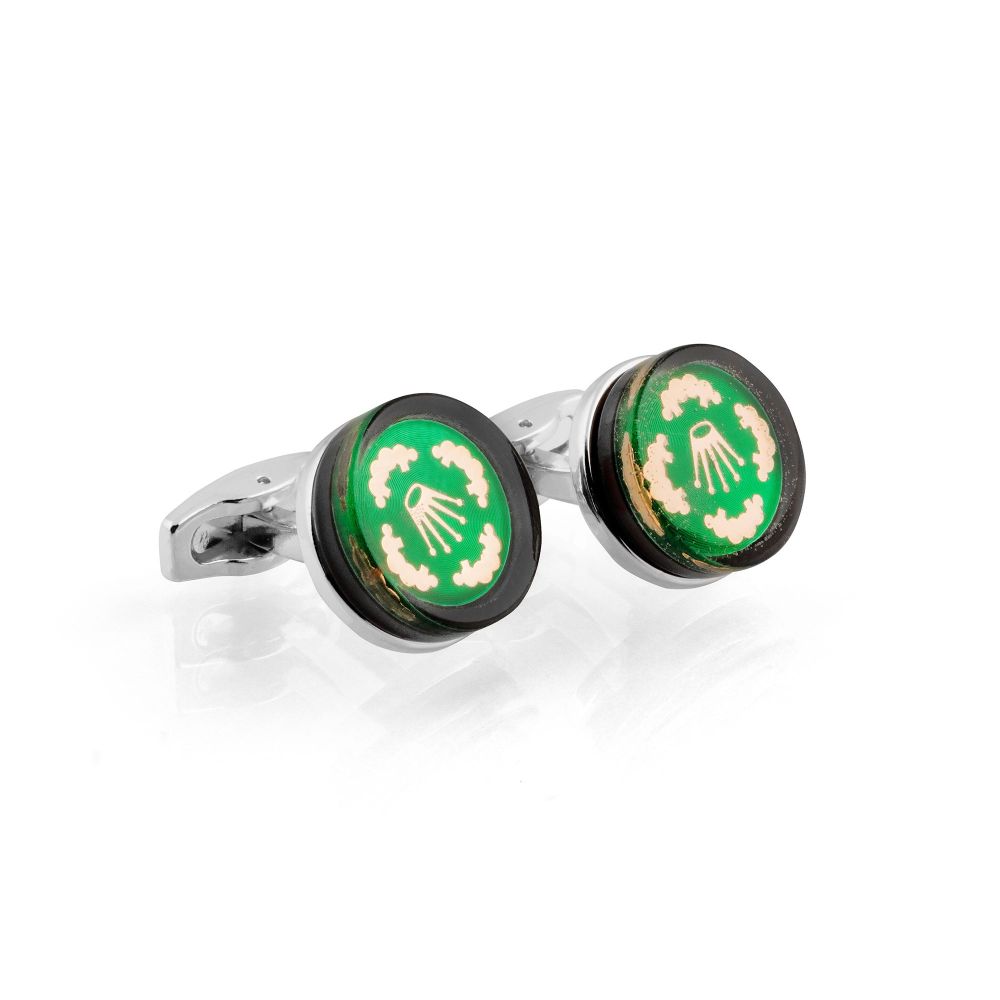 RLX Cufflinks For Men, Silver, C-31