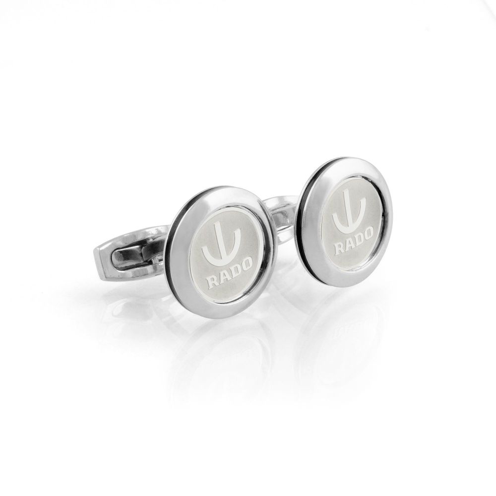 RD Cufflinks For Men, Silver, C-43