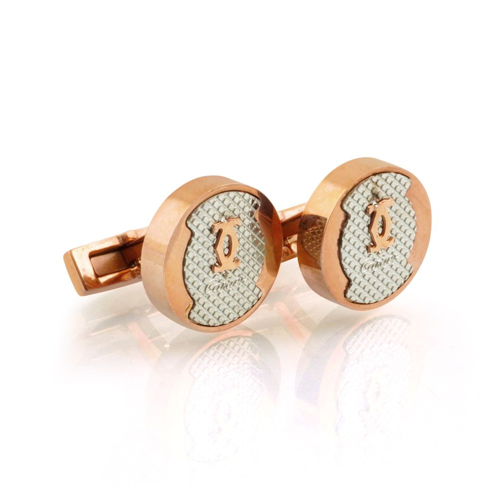 CRT Cufflinks For Men, Rose Gold, CB-5