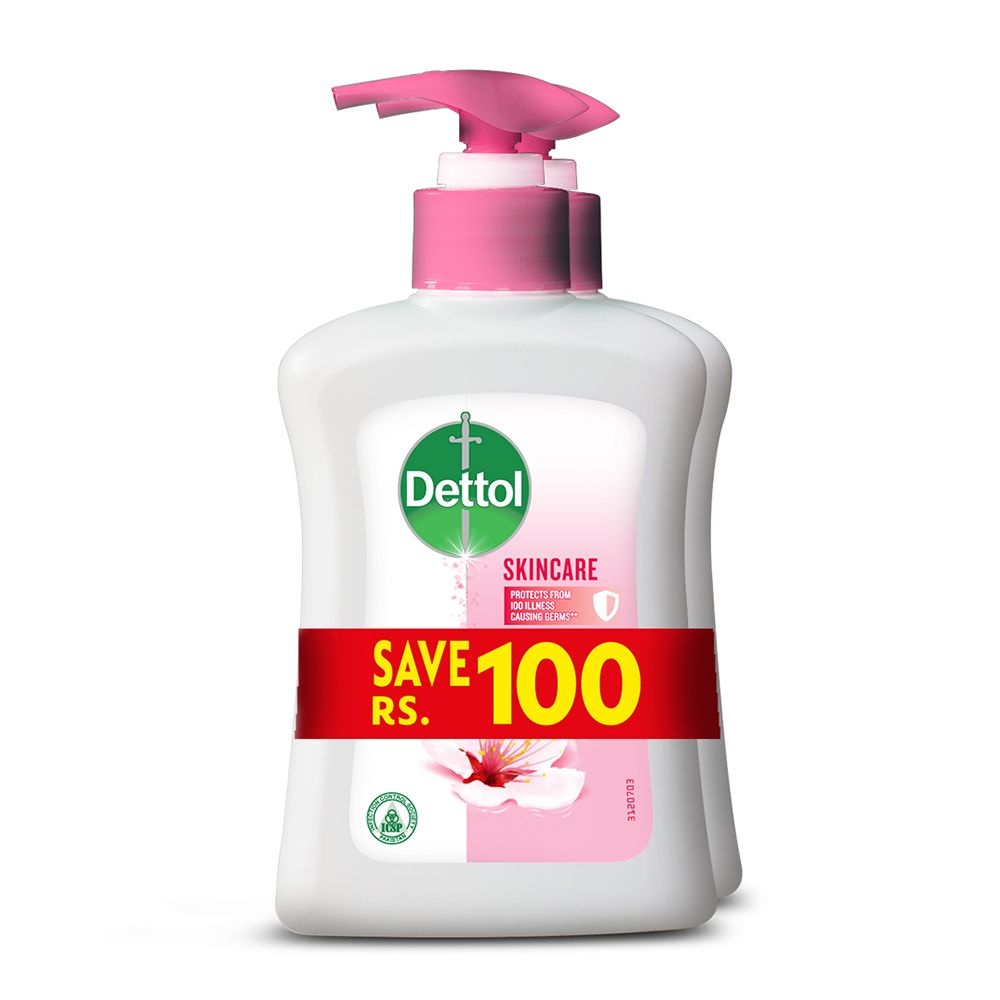 Dettol Skincare Anti-Bacterial Hand Wash, 2 x 250ml, Save Rs.100/-