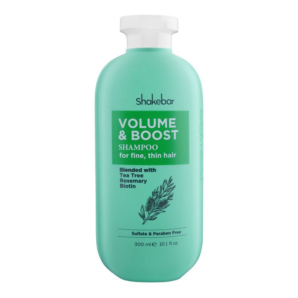 Shakebar Volume & Boost Sulfate & Paraben Free Shampoo, For Fine & Thin Hair, 300ml