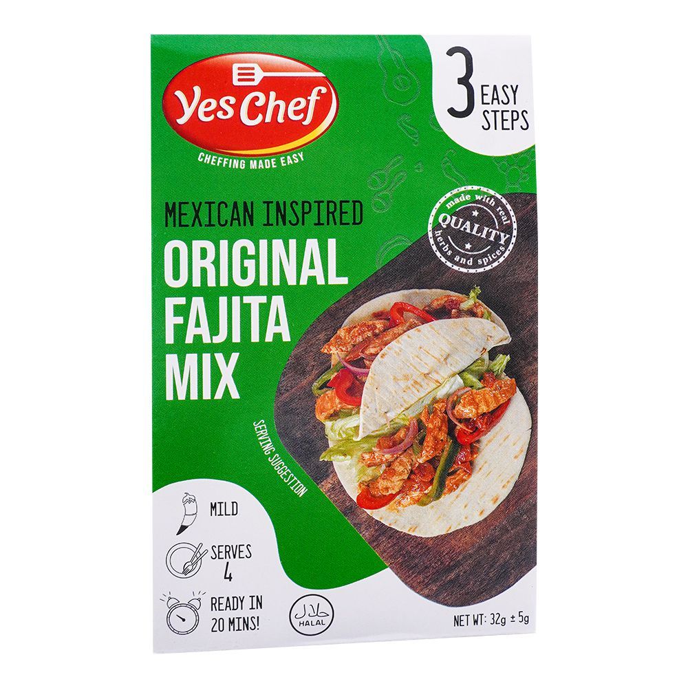 Yes Chef Original Fajita Mix 3 Steps, 32g + 5g