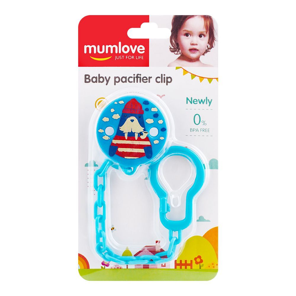 Order Mum Love Baby Pacifier Clip, Turquoise, P3637 Online at Best