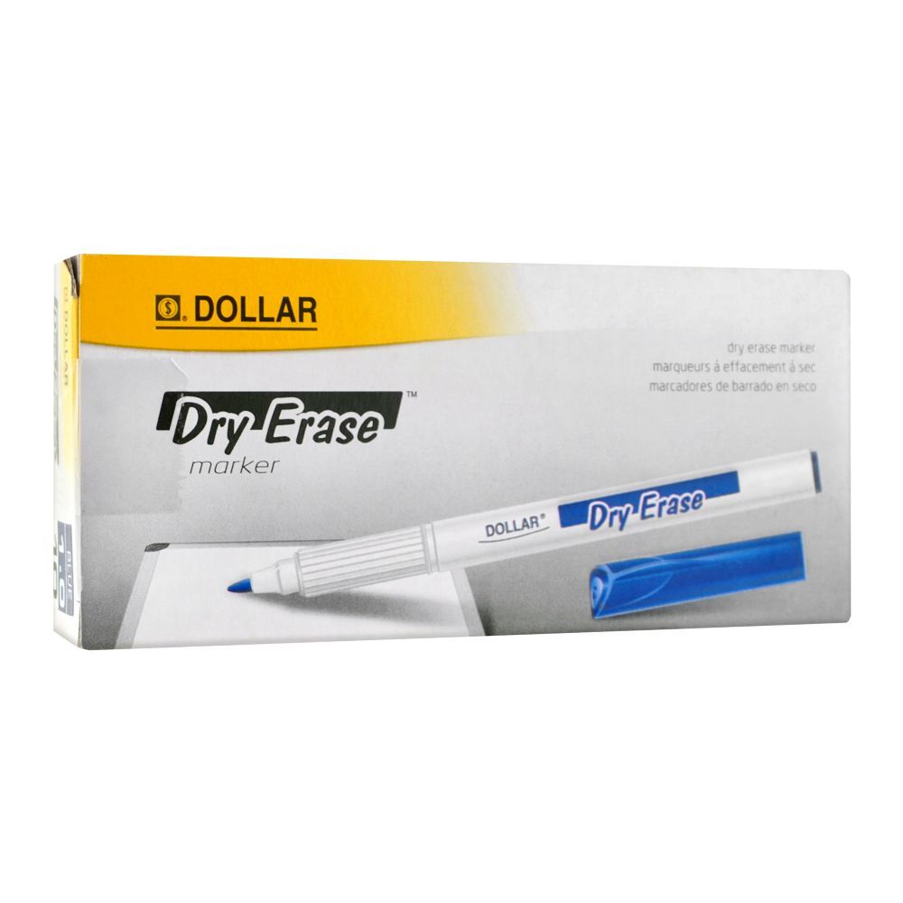 Dollar Dry Erase Marker 1.0 10-Pack, Blue, WBS1