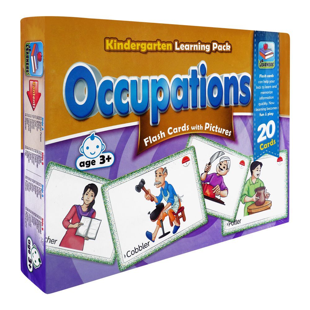 Jr. Learners Flash Card With Pictures Large Occupations, For 3+ Years, 228-2416