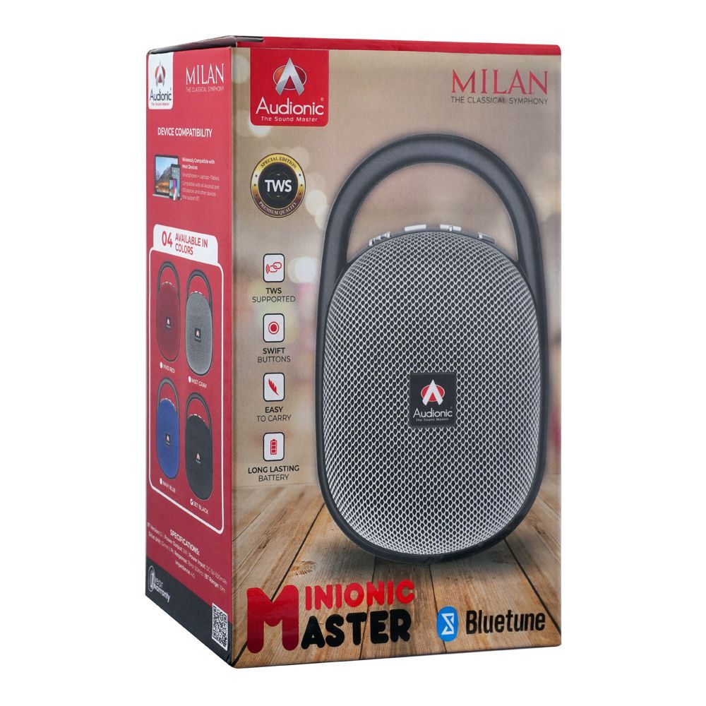 Order Audionic Milan Mobile Speaker, Mist Gray Online at Special Price ...