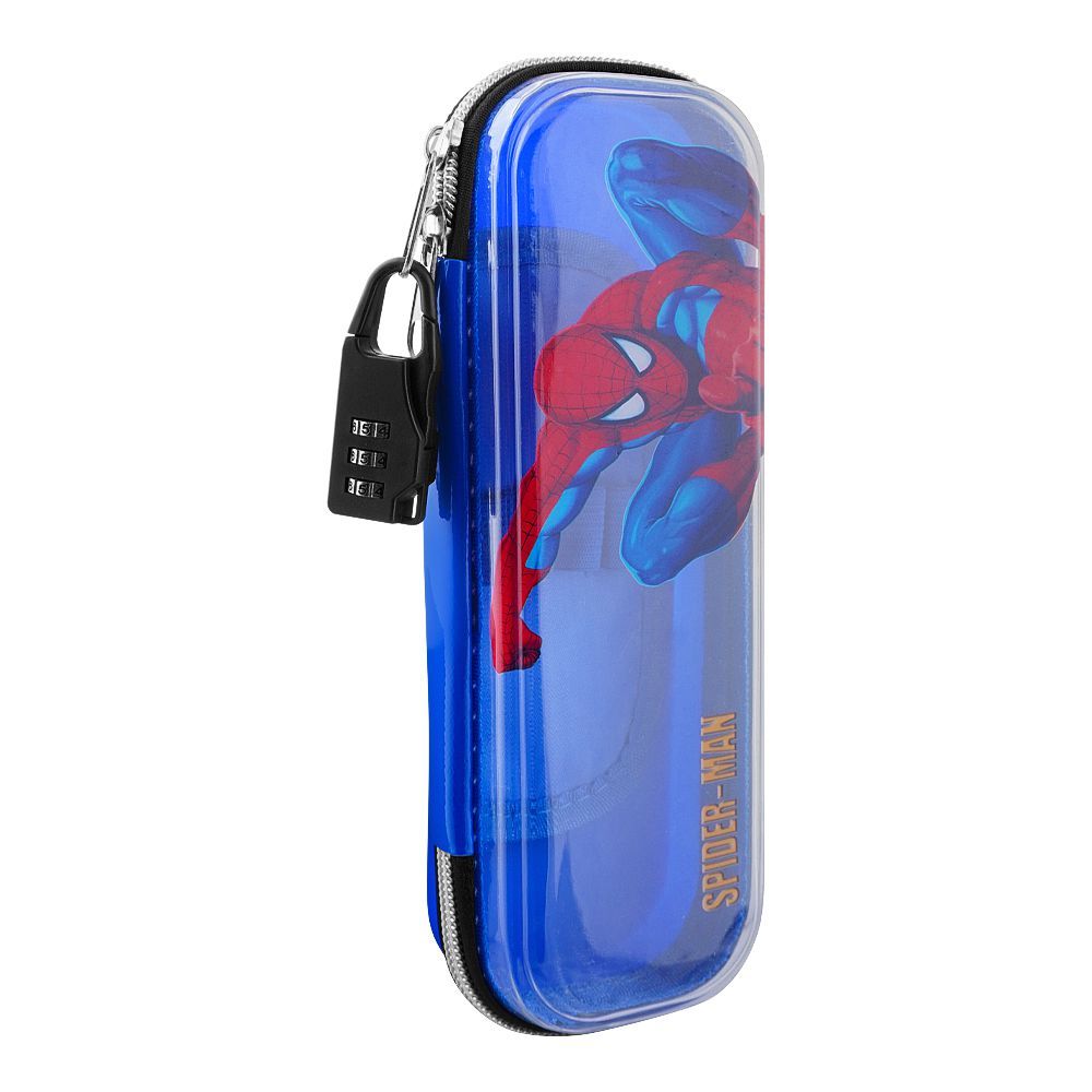 UBS Spider-Man Theme Stationary Box With Lock, Dark Blue, 5733