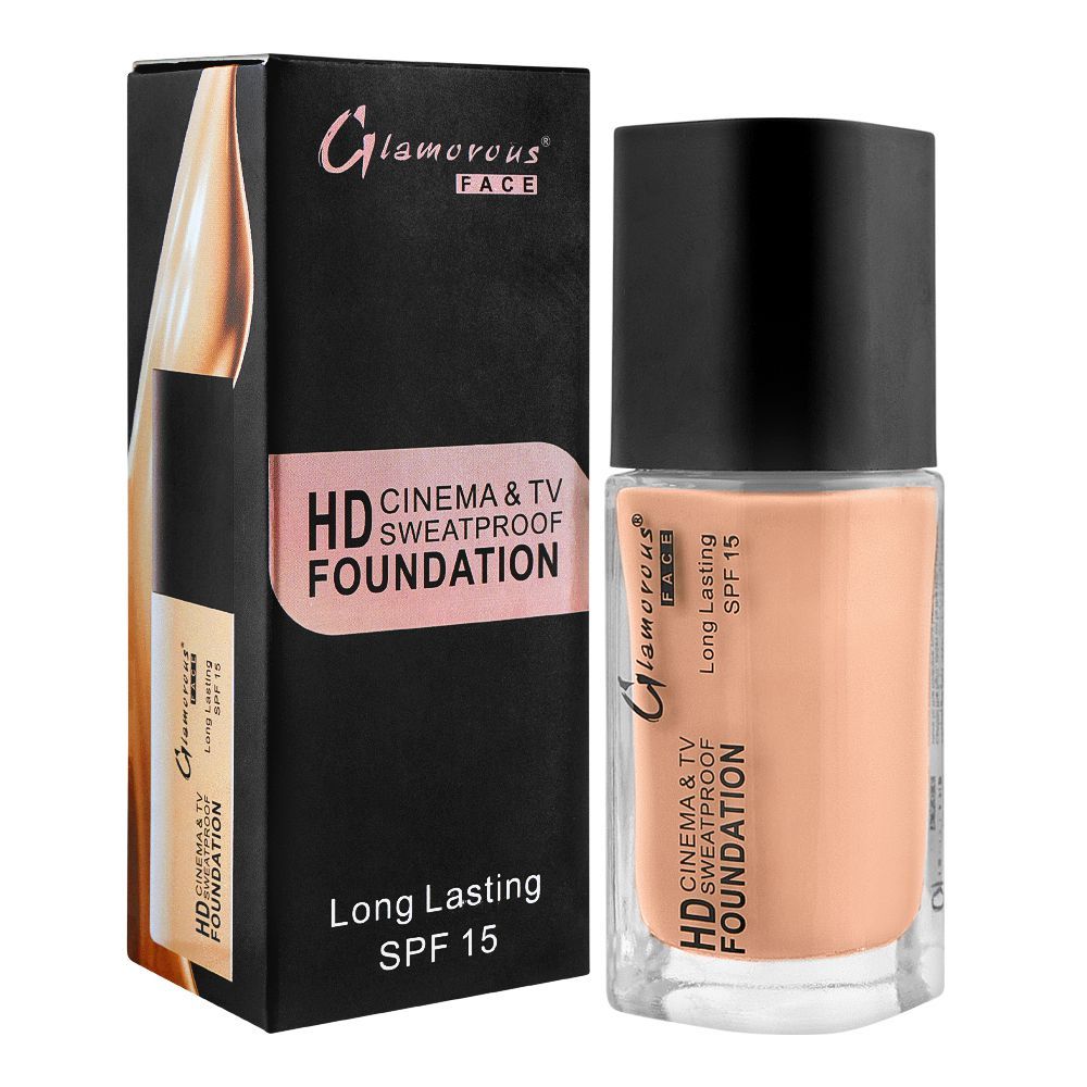 Glamorous Face HD Cinema & TV Waterproof Long Lasting Foundation, 04 Natural, GF7822