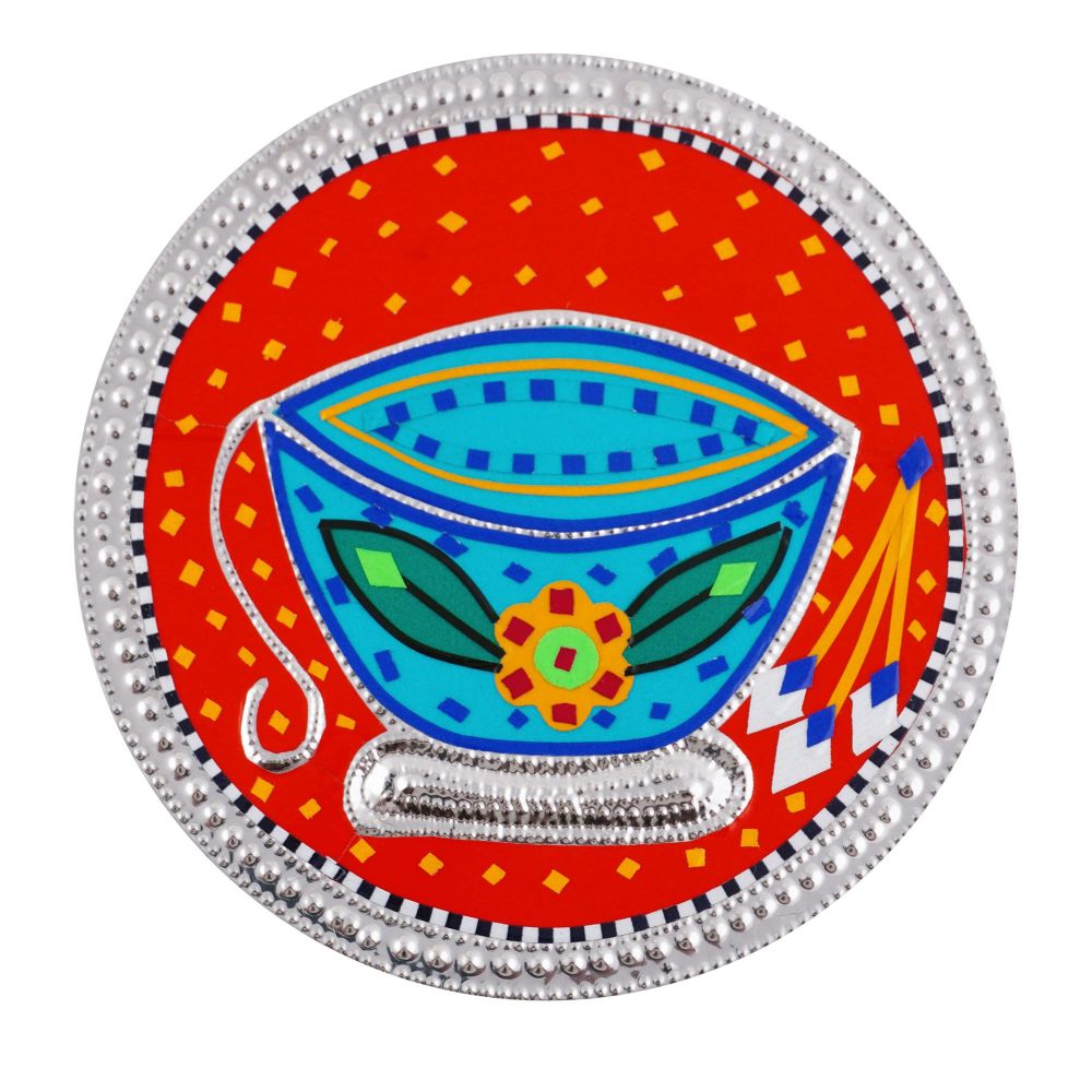 Star Shine Truck Art Teacup Metal Coasters