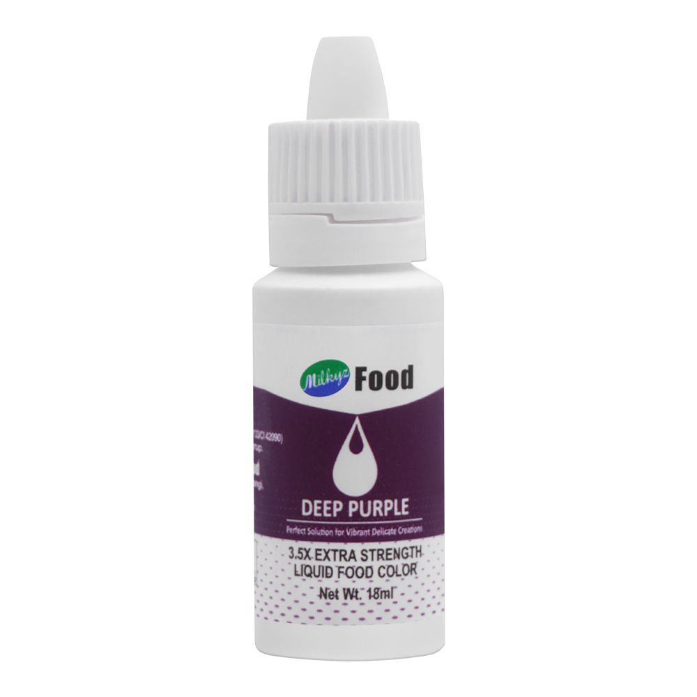 Milkyz Food Color, Deep Purple, 18ml