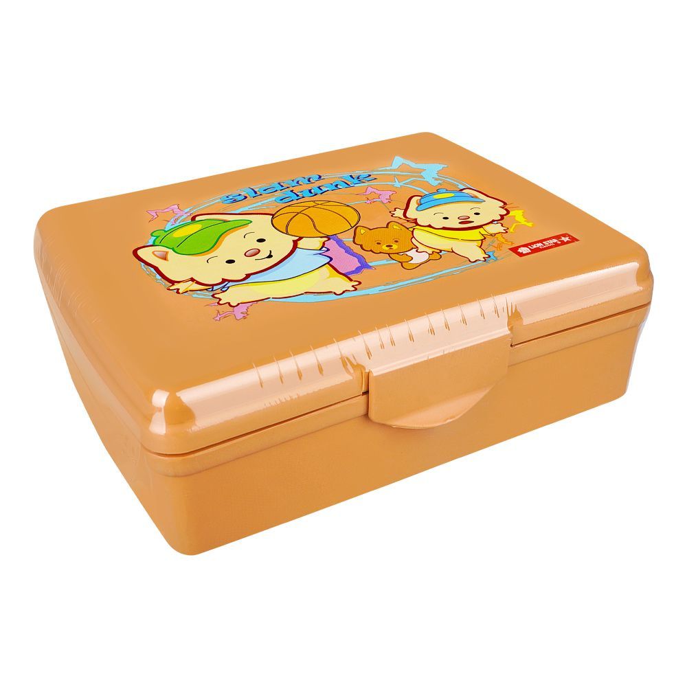 Lion Star Plastic Enzo Clip Lunch Box, 14.5cm (H) x 10.5cm (W) x 5.5cm (D), Brown, SB-33