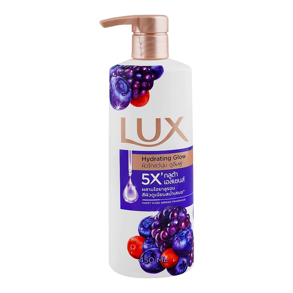 Lux Hydrating Glow Sweet Mixed Berries Fragrance Body Wash, 500ml