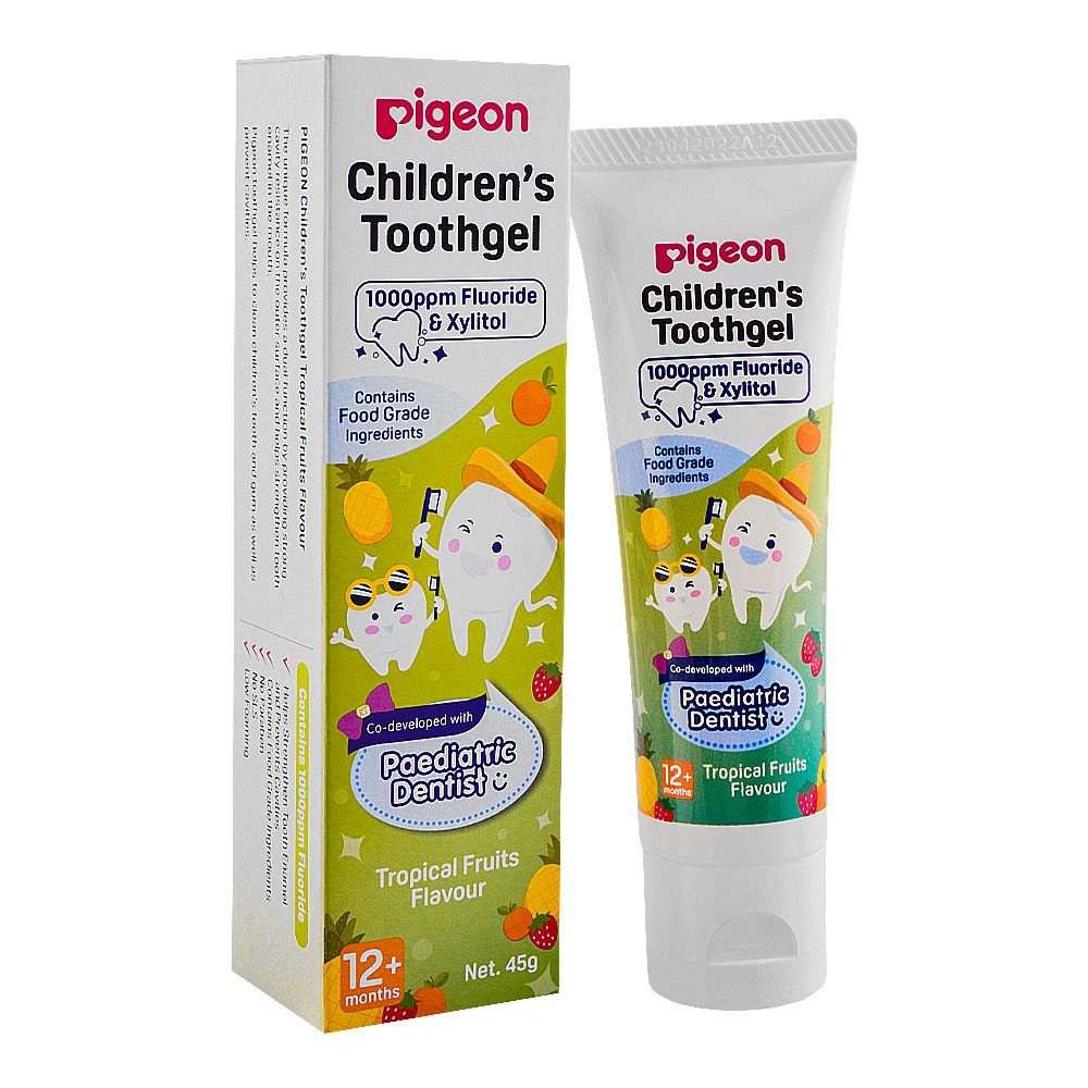 Pigeon Tropical Fruits Flavor Children's Tooth Gel H79567, 45g