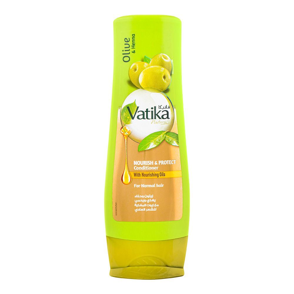 Dabur Vatika Olive & Henna Nourish & Protect Nourishing Oils Conditioner, For Normal Hair, 180ml