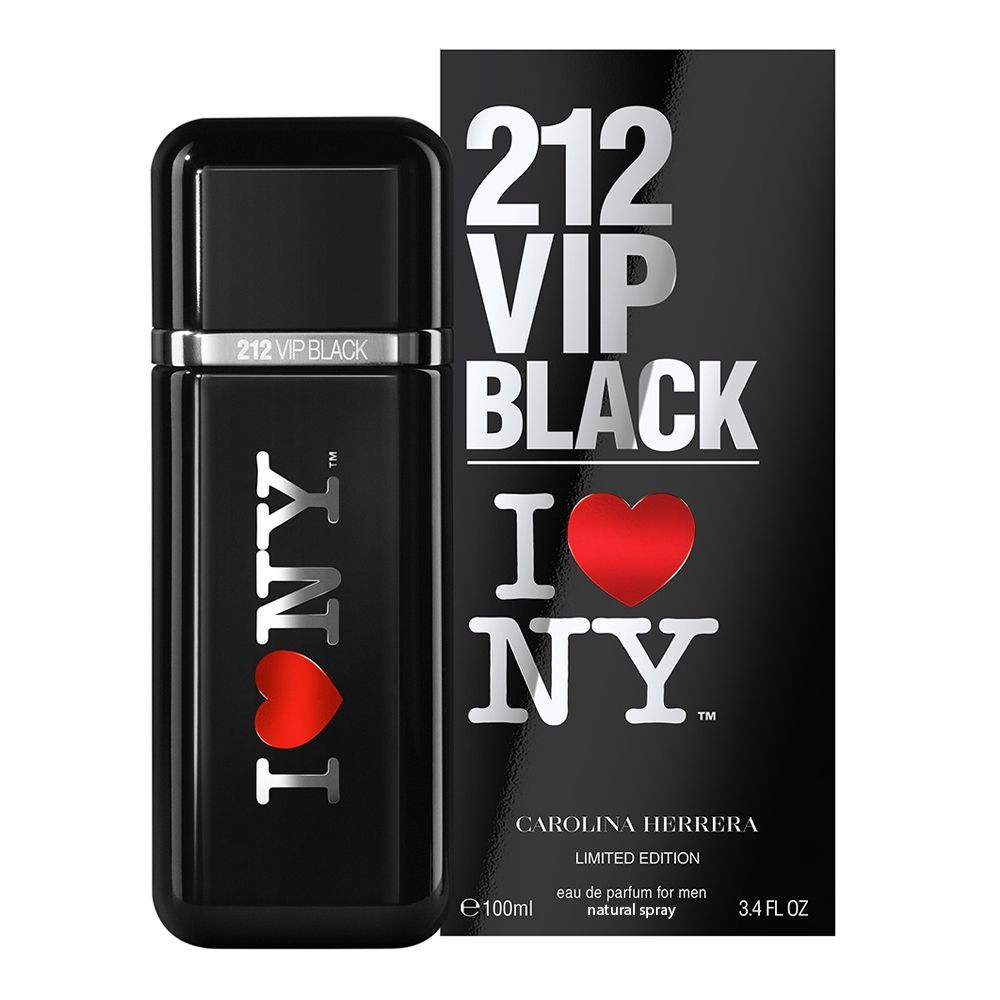 Carolina Herrera 212 VIP Black I Love NY Limited Edition Eau De Parfum, For Men, 100ml