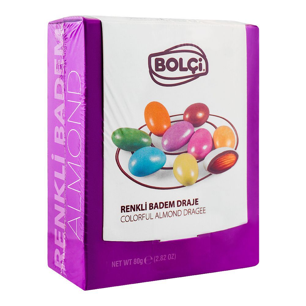 Bolci Milk Chocolate Colorful Almond Draje, 80g, EDK140