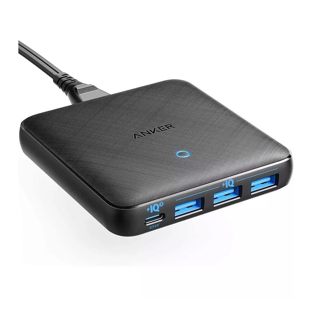 Anker Power Port Atom III Slim Four Ports High-Speed Charger, Black, A2045311