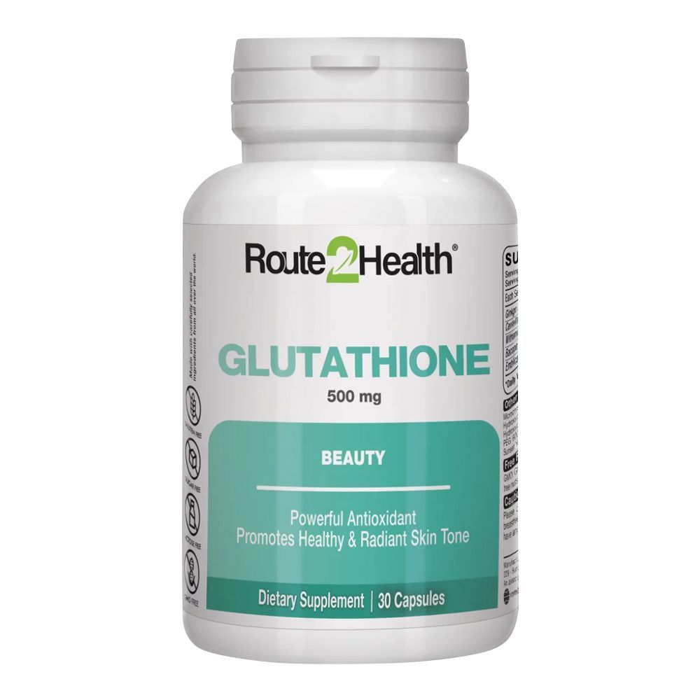 Route 2 Health Glutathione 500mg Capsule, 30-Pack