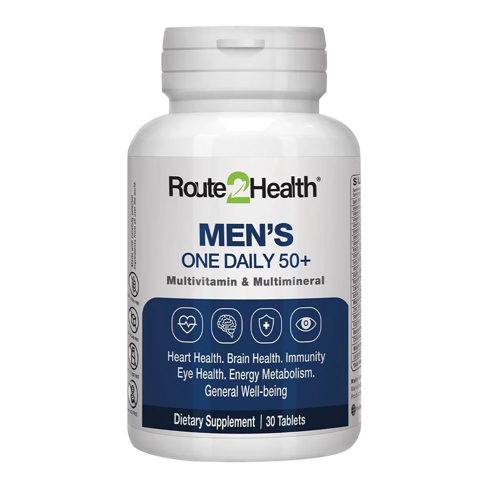 Route 2 Health Men's One Daily 50+ Multivitamin Tablet, 30-Pack