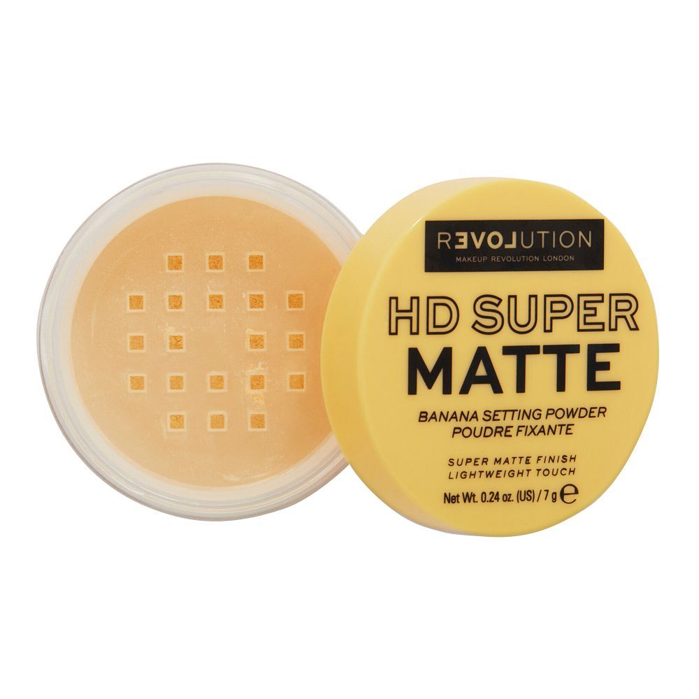 Makeup Revolution HD Super Matte Banana Setting Powder, 7g