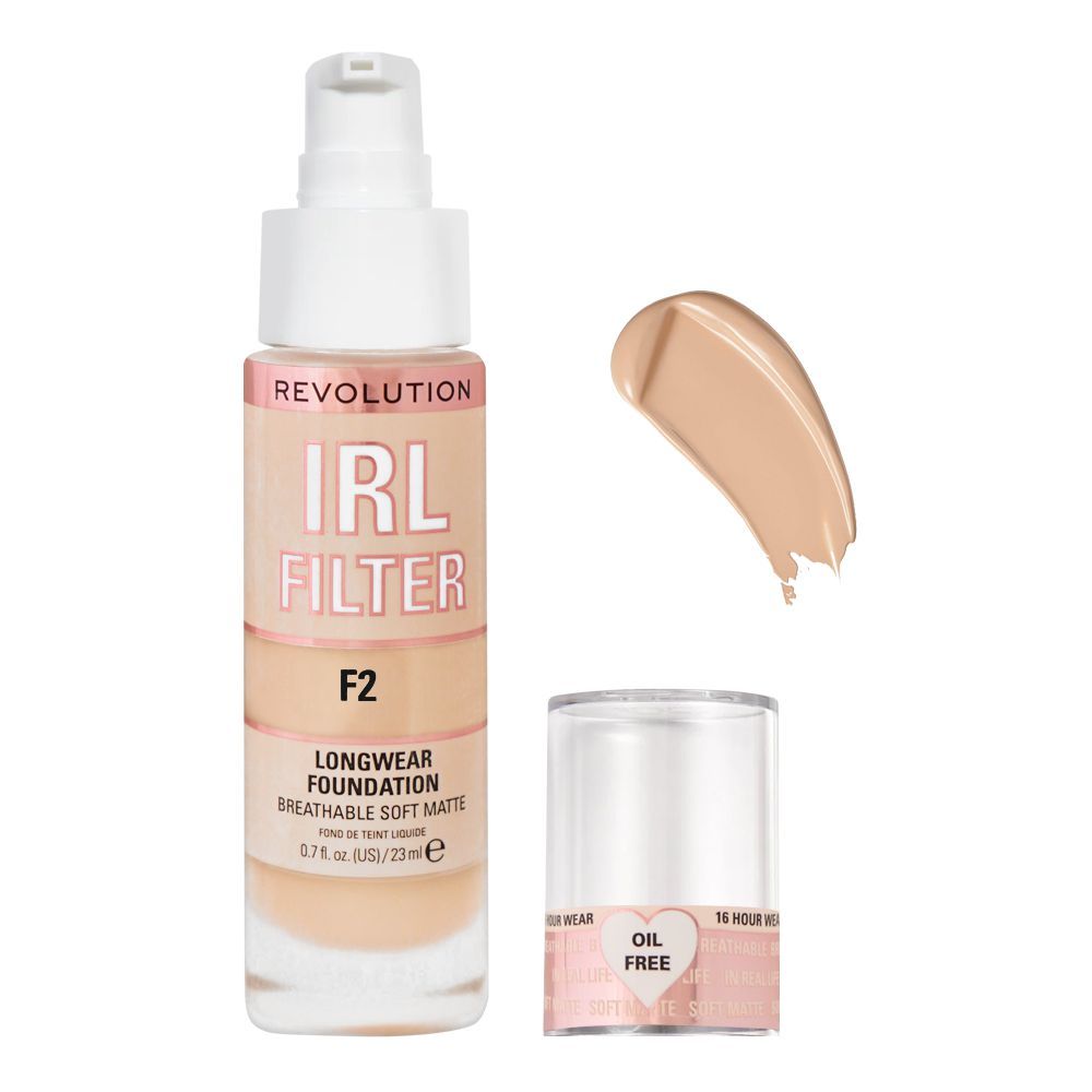 Makeup Revolution IRL Filter Longwear Foundation, F2